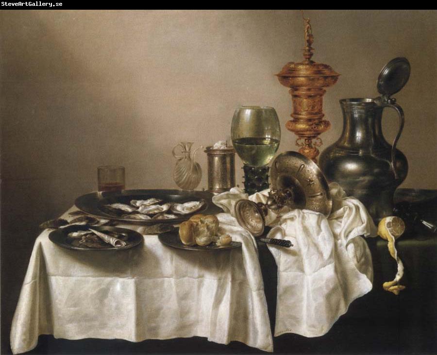 Willem Claesz Heda Style life with gilded cup